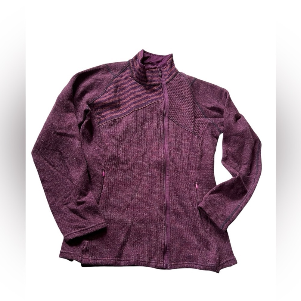 Title‎ Nine purple wool full zip sweater